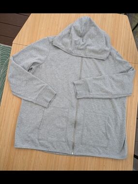 GAP Unisex Light Gray Full-Zip Hoodie